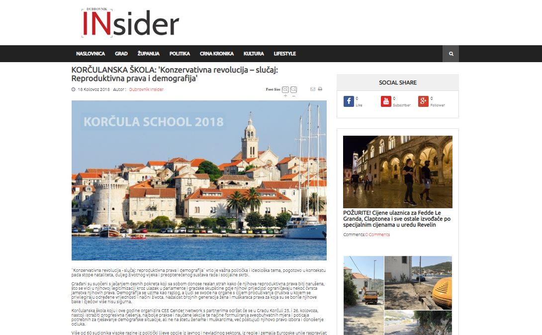 Dubrovnik Insider: 2018 Korčula School Image